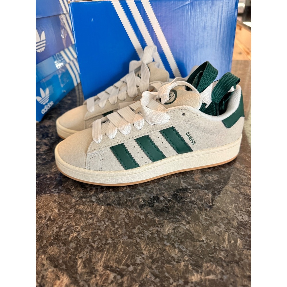 Adidas Campus 00s W Crystal White Collegiate Green JQ7784 Womens 8.5 Sneakers - Picture 1 of 9